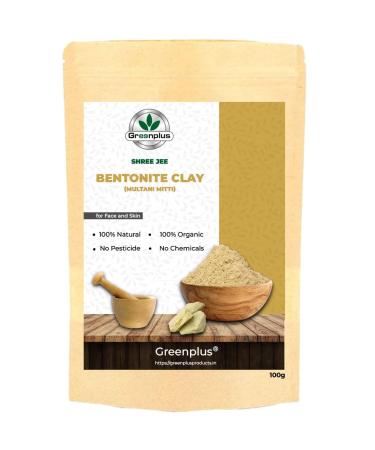 Organic Bentonite Clay Powder| Multani Mud Mitti | 100% Pure No Added Fragrance | Pure Multani Mitti (3.52 oz)