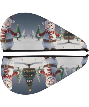 Quick-Dry Coral Velvet Christmas Hair Cap - Santa Snowman Tree Towel Wrap for Men & Women | Travel & Home Use - Buy Online on GoSupps.com