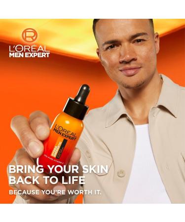 L'Or al Men Expert Hydra Energetic Pure Vitamin C Serum 30ml - Brighter, Smoother, Refreshed Skin - Buy Online on GoSupps.com