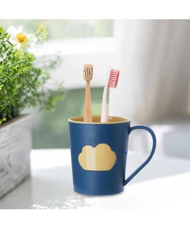 Perfk 5x Slipproof Toothbrush Cup - Large Capacity Bathroom Mug with Cloud Pattern for Makeup Brushes - Ideal for International Shipping - Buy Online on GoSupps.com