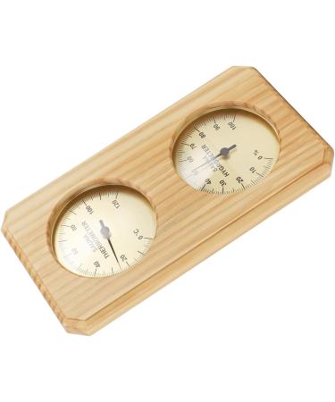 Premium 2 in 1 Sauna Thermometer Hygrometer - Gold Plate Wood & Copper Design for Indoor Use | International Shipping - Buy Online on GoSupps.com