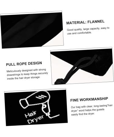 Baluue 1pc Hair Dryer Storage Bag Hair Dryer Sack Gym Holder Drawstring Bag Hair Dryer Hotel Bag Flannel - Buy Online on GoSupps.com