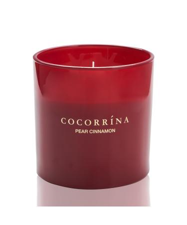 Cocorr na Candle fragrance candle in the glass - pear cinnamon burning time up to 110 hours with 3 wicks natural soy candle Christmas gift candle 1300g pear cinnamon 1300g