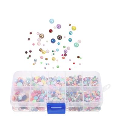 SEWOART 1 Box Decorative Stickers Diy Pearl Patches Jewel Stickers Phone Case Decorative Drill Manicure Bags