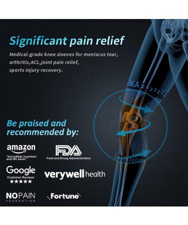 NEENCA Professional Knee Brace for Pain Relief Medical Knee Support with Patella Pad & Side Stabilizers Compression Knee Sleeve for Meniscus Tear ACL Joint Pain Runner Workout - FSA/HSA Eligible Black Large - Buy Online on GoSupps.com