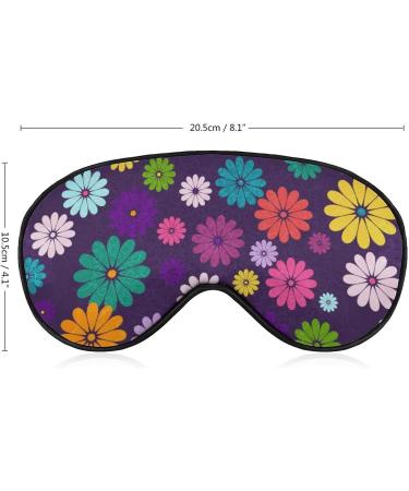 Colorful Flowers Sleep Mask for Women | Adjustable Eye Shades Cover with Elastic Strap - Perfect for Travel & Relaxation - Buy Online on GoSupps.com