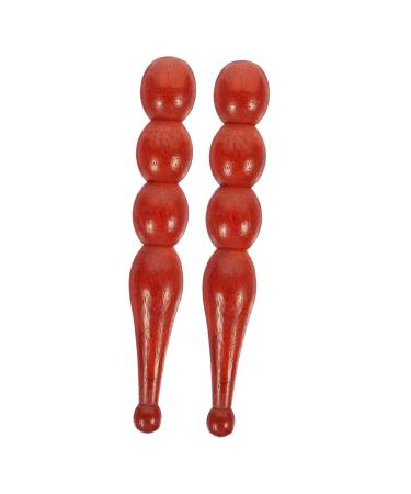 Gatuida 6 STK acupuncture rod Hand massage device Foot massage stick tool Foot massager Massagestab Roller Percussion massage device Thai massage tab made of wood rosewood wooden foot sole