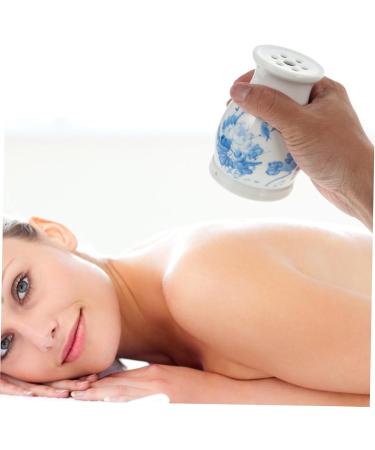 Homsfou 3 StK Moxibustion Cup - Portable Moxa Tools & Gua Sha Pot for Massage - Electric Moxibustion Device - Ceramic White | International Shipping Available - Buy Online on GoSupps.com