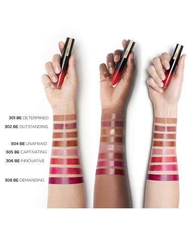 L'Or al Paris Rouge Signature Brilliant 306 BE - Vibrant Red Ink Lipstick with Shine | Shop Internationally - Buy Online on GoSupps.com