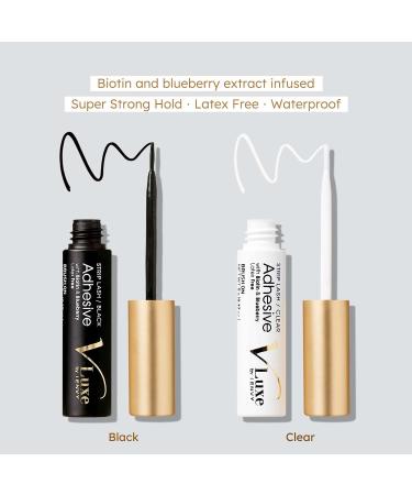 V Luxe by iEnvy Waterproof Strip Lash Adhesive Black - Latex-Free and Biotin Infused - Buy Online on GoSupps.com