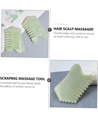 Frcolor Head Massage Kamm - Jade Comb for Relaxation Pregnancy and Scalp Care | International Shipping Available - Buy Online on GoSupps.com