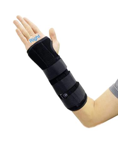 TANDCF bestlife Unisex Forearm and Wrist Support Splint Brace Double Fixation Wrist Brace for Carpal Tunnel,Adjustable Night Time Forearm Immobilizer Brace Splints,10.6 inch (27cm) length(RH/M) Right Hand Medium/Large