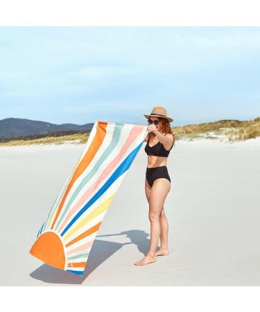 Dock & Bay Quick Drying Towel - Sports & Gym - Compact Lightweight - 100% Recycled - Stripes Go Wild - Rising Sun Large (160x90cm) - Buy Online on GoSupps.com