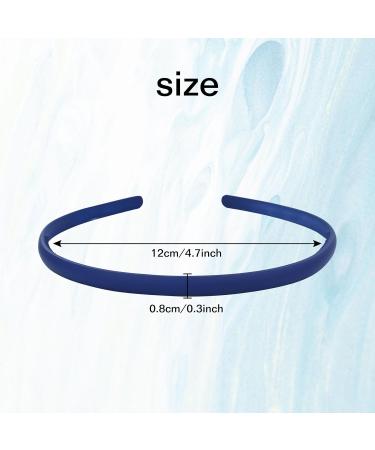 Dizila 10 Pieces Wide 0.8cm/0.3" Solid Plain Blank Thin Matte Plastic Headbands with Teeth DIY Craft Sports Hair Bands Accessories for Women Men Girls Teens Kids - Buy Online on GoSupps.com