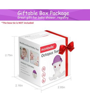 Shop Mombella Octopus Baby Bite Toy - Soft Silicone Teether for 6-18 Months Perfect Gift for Soothing Gums Purple Violet - Buy Online on GoSupps.com