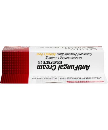 Family Wellness Antifungal Cream Tolnaftate 1% - Clinically Proven Effective for Athlete's Foot and Ringworm - 4 Pack - Buy Online on GoSupps.com