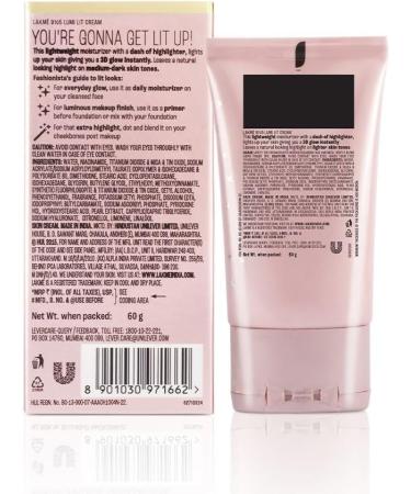 Lakme Lumi Lit Cream - Face Cream with Moisturizer + Highlighter enriched with Niacinamide & Hyaluronic Acid by Glowrity (Golden Glaze) - Buy Online on GoSupps.com
