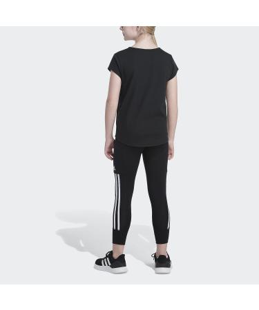 adidas Girls' Black Stripe Jogger 7/8 Tight - Size Large - Buy Online on GoSupps.com