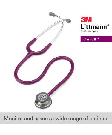 3M Littmann Classic III Stethoscope 69cm with Plum Tube - 5831 Standard Chestpiece - Buy Online on GoSupps.com