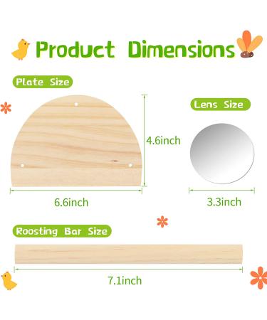 Cubolar Pine Chicken Perch with Mirror and Jungle Gym Roosting Bar | Chicken Toys for Coop and Brooder | Training Perch for Large Birds - Parrot, Macaw, Hens - Buy Online on GoSupps.com