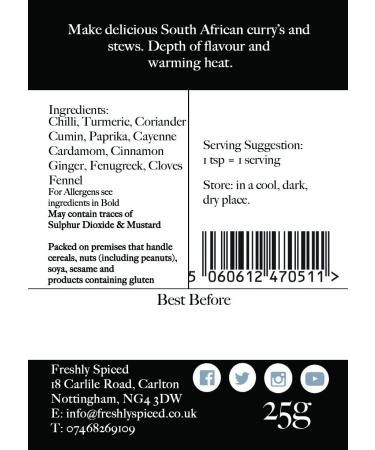 Freshly Spiced South African Curry Spice Blend - Buy Online on GoSupps.com