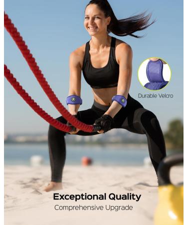 Rakiie Elbow Bandage 2-Pack - Silicone Pads for Tendon Support & Pain Relief - Dark Blue - Ideal for Tennis Elbow & Tendonitis - Buy Online on GoSupps.com