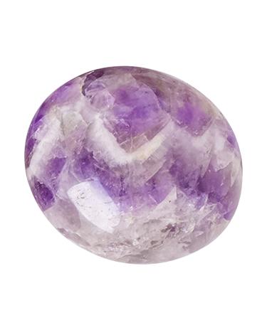 Palm Stone | Amethyst Palm Stones Crystal for Massage Large Palm Stone Crystals Natural Gemstones Polished Energy Crystal Stone for Stress Relief Meditation