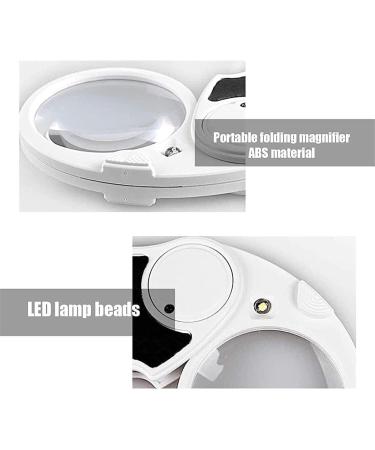 Professional Magnifiers Hd Portable Mini Reading Magnifier Folding Handheld 5 Times 10 Times with Led Lights Full of Stars - Buy Online on GoSupps.com