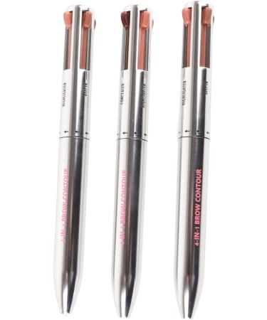 XHTLLO 3pcs 4 In 1 Eyebrow Highlight Pen Portable Long Lasting Pressing Contour Defining Highlighting Pen - Buy Online on GoSupps.com