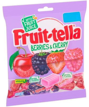 Fruit-Tella Berries & Cherries 135g | Box of 12 Bags - Buy Online on GoSupps.com