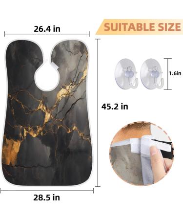 Marble Beard Bib Apron - Best Beard Hair Catcher for Men | Perfect Father's Day & Anniversary Gift with 2 Suction Cups - Buy Online on GoSupps.com