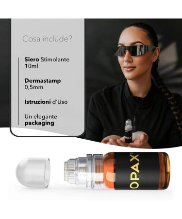  OPAX Opax Derma Stamp for Microneedling Face Plumping Lips and Wrinkles Renew Skin with Hyaluronic Acid Face 10ml Coenzyme Q10 Dermastamp 0.5 mm (1 x 10 ml) - Made in Italy - Buy Online on GoSupps.com