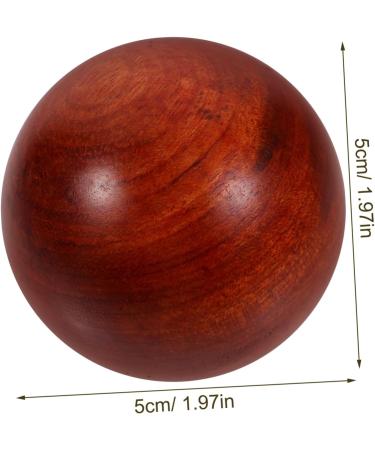 Buifulsic 2-St Wooden Ball Massage Balls - Acupuncture & Fitness Gym Handcrafted Mahogany & Bamboo 5x5cm - Buy Online on GoSupps.com