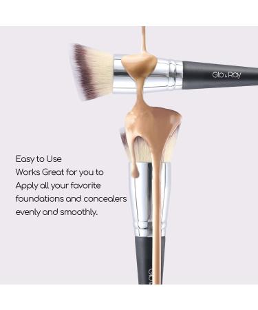 Gloray Dual Ended Makeup Brush - Premium Foundation & Concealer Brush for Blending Contouring & Concealing | Liquid Cream Powder Makeup - Buy Online on GoSupps.com