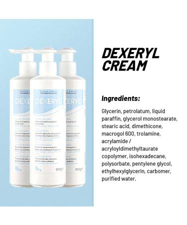 Dexeryl Cream 3x500g - Expert Care for Dry Skin Neurodermatitis Relief Paraben-Free & Fragrance-Free - Buy Online on GoSupps.com