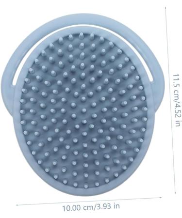 Silicone Scalp Shampoo Brush for Infants & Kids | Exfoliating Hair Massage Brush - Blue 11.5x10x2CM - Buy Online on GoSupps.com