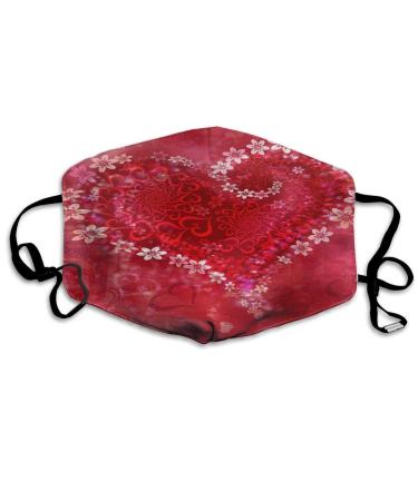 Breathable premium facial protection cover Valentine's Day dear flower heart women men anti wind dust -density protective cover for skiing camping travel safety daily use
