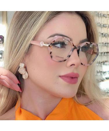 Buy SERONI Tr90 Polygon Blue Light Blocking Glasses for Men & Women | Anti UV Computer & Reading Glasses - Purple 53mm - Buy Online on GoSupps.com