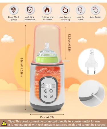 Bixury 8 in 1 Quick Electric Bottle Warmer Multifunctional 220V 50W Defrosting Heater Small Pots with Intelligent Temperature - Buy Online on GoSupps.com