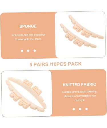 FRCOLOR 5 Pairs Invisible Post Heels - Forefoot Pads & Silicone Heel Grips for Men & Women - Non-Slip Shoe Insoles & Cushions (Beige - Buy Online on GoSupps.com