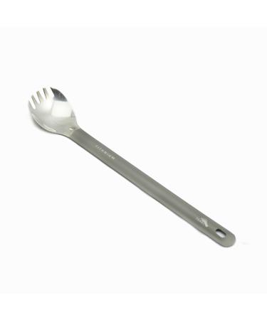 TOAKS Titanium Long Handle Spork with Polished Bowl