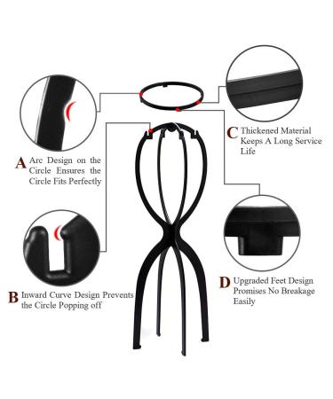 Dreamlover Wig Stand 6 Pack 19.7 Inch - Black (Pack of 6) - Buy Online on GoSupps.com