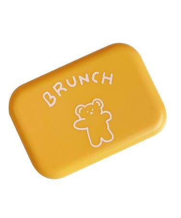 Cute contact lens container with a bear pattern portable care container with two compartments for storing and traveling durable and easy to clean