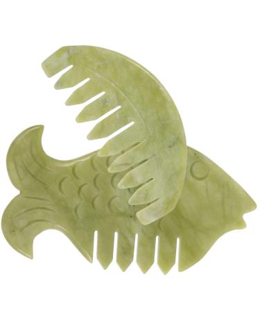 Magiclulu 2 pieces scalp combs jade comb scalp massager gua sha comb face jade massage devices guasha ridge for scalp massage devices scalp massage bass.