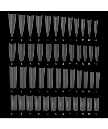 FEIlei 504Pcs Press on Nails Coffin Nail Tips Frosted Full Cover Fake Nail Artificial - Buy Online on GoSupps.com