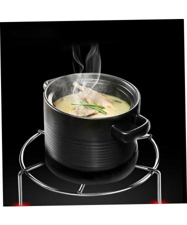PRETYZOOM 2pcs Stainless Steel Tripod Pan Steam Stand Stove Stand Rack Kitchen Steaming Stand Triangle Shelf - Buy Online on GoSupps.com
