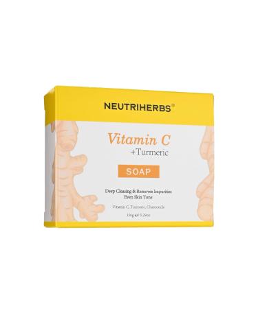 Neutriherbs Turmeric Soap Bar for Face & Body | Brightening Vitamin C for Acne & Uneven Skin Tone - 5.29 oz - Buy Online on GoSupps.com