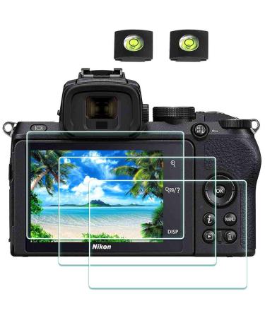 ULBTER Z50 Screen Protector for Nikon Z 50 Z50 Mirrorless Digital Camera & Hot Shoe Cover, 0.3mm 9H Hardness Tempered Glass Saver Anti-Scrach Anti-Fingerprint Anti-Bubble Anti-Dust 2+3Pack
