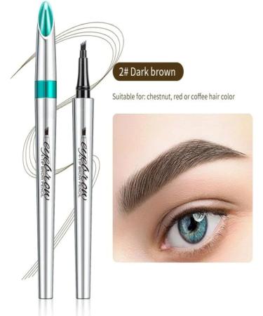 Eyebrow Pen Eyebrow Makeup Eyebrow Pen for Women with 4 Fork Tip for Natural-Looking Eye Brow Pencils for Women (02) - Buy Online on GoSupps.com
