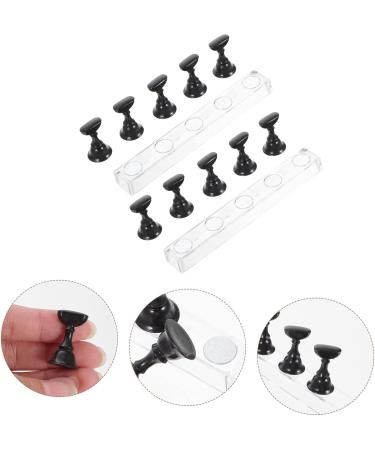 Ipetboom Magnetic Nails 2 Sets Nail Checkerboard Boxed Rack Bracket Electroplating Nail Art Holder Base 2.5x1.4x1.4cm Black - Buy Online on GoSupps.com